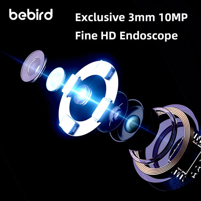 Bebird Note5 Pro Bâton de nettoyage visuel intelligent des oreilles avec caméra intégrée de 10 mégapixels et connectivité WiFi pour outil de suppression de cérumen en temps réel iOS/Android - Blanc