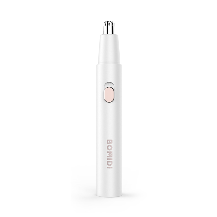 Bomidi NT1 Tondeuse électrique 2 en 1 pour le nez et les sourcils - Rasoir portable haute vitesse - Batterie rechargeable - Blanc