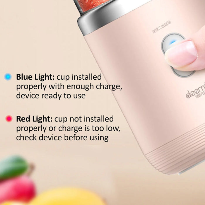 德尔玛NU05迷你USB便携式搅拌机旅行榨汁机-粉色