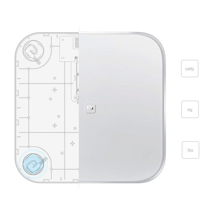 Xiaomi Mi Smart Scale 2 Balance de poids corporelle intelligente numérique Affichage LED Capteur de précision de haute précision Pesage double mode Bluetooth 5.0 Prise en charge de l'application Mi Fit - Blanc