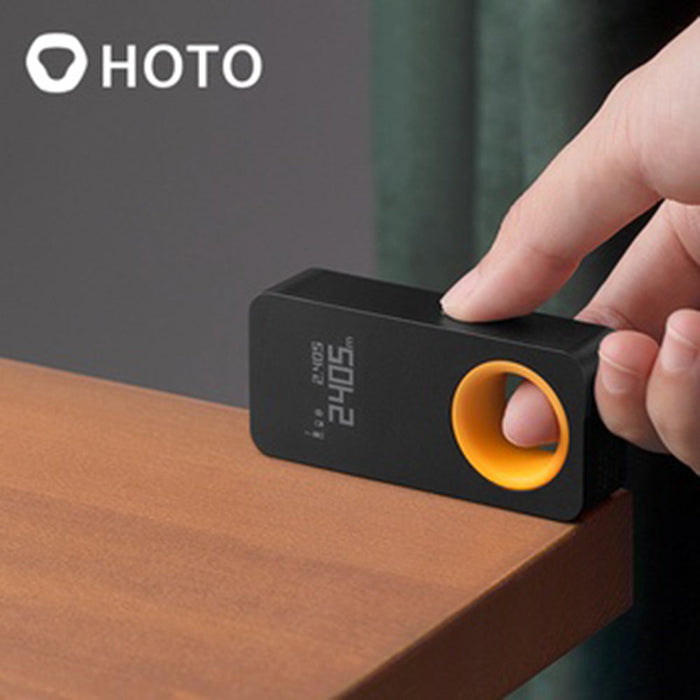 Hoto Smart Laser Measure Ruban à mesurer numérique Écran OLED 2 modes de mesure Télémètre rechargeable - Noir