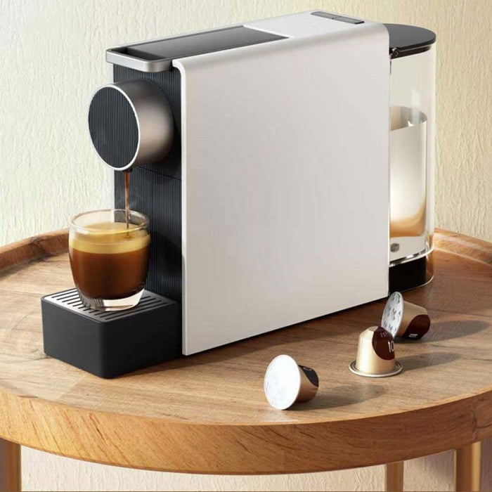 Scishare S1201 Mini machine à café à capsules intelligente avec 20 capsules de café - Gris