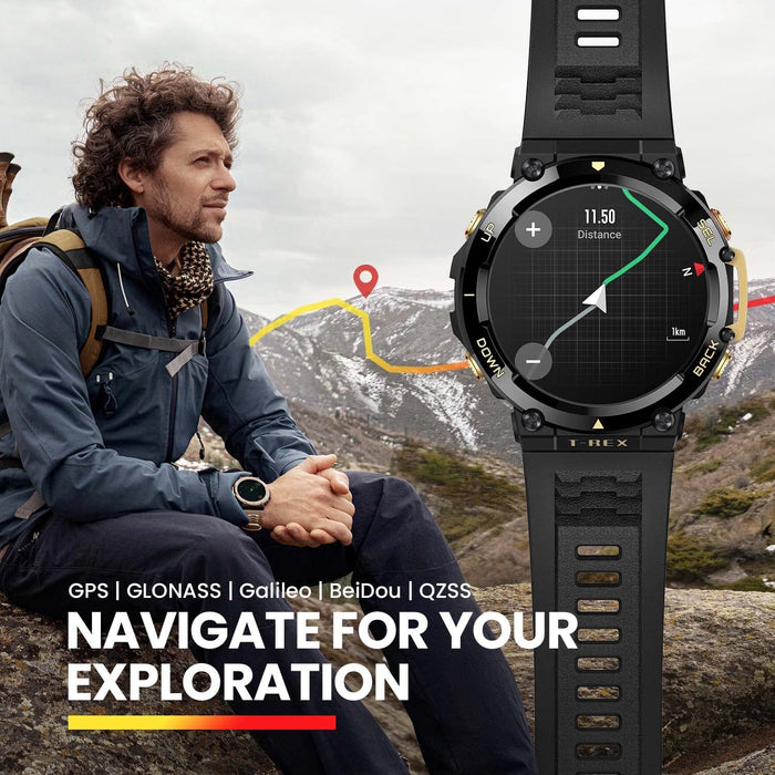 Amazfit T Rex 2 Smart Watch 1.39-inch - Black/Gold