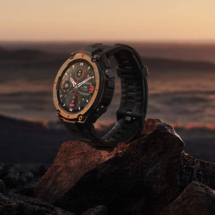 Amazfit T-Rex Pro Smart Watch 1.3 Écran AMOLED SpO2 100+Mode Sport 10ATM Étanche - Noir