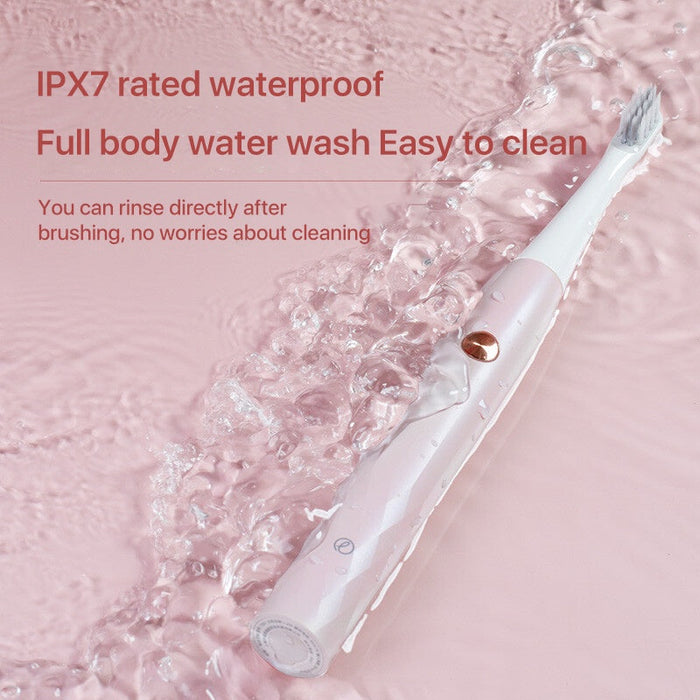 波米迪 T501 声波电动牙刷 美白牙刷 充电式 IPX7 防水 - 白色
