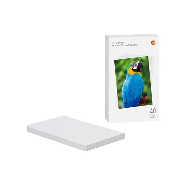ورق الصور الفوري من شركة Xiaomi 40 ورق الصور مقاس 6 بوصة - أبيض