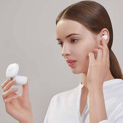 Redmi Airdots 2 Véritables écouteurs sans fil Bluetooth avec technologie de réduction du bruit Écouteurs stéréo Bluetooth 5.0 - Blanc