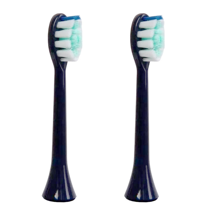 Bomidi TX5-2 Tête de brosse à dents électrique Brosse à dents souple (2 pièces de brosse à tête de rechange) Tête de brosse à poils souples longue durée Compatible avec la brosse à dents électrique TX5 - Bleu