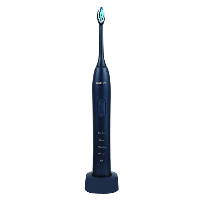 Bomidi TX5 Sonic Brosse à dents électrique Vibration Brosse à dents rechargeable avec poils souples IPX8 Brosse à dents résistante à l'eau Tête de brosse DuPoint - Bleu