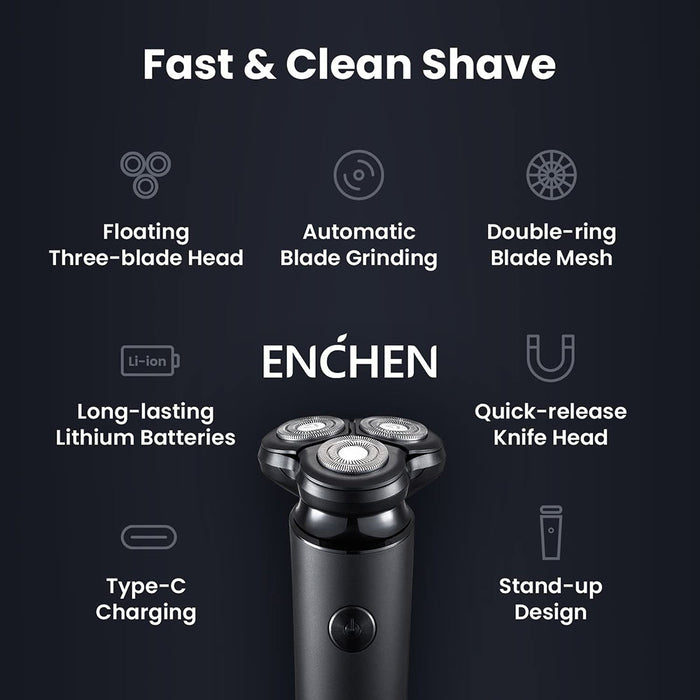 Enchen Victor Electric Shaver Beard Trimmer 600mAh - Black
