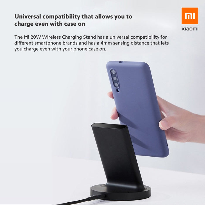 Xiaomi Mi 20W Wireless Vertical Charging Stand Phone Holder - Black