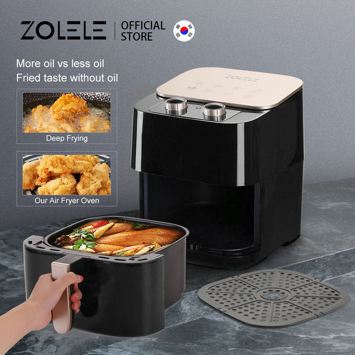 Friteuse électrique à air Zolele ZA002 6,5 L - Noir