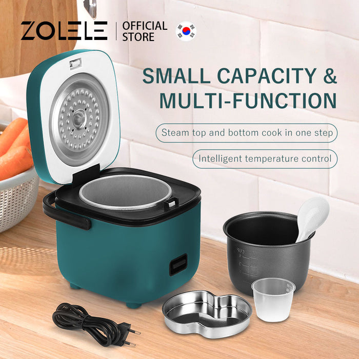 Zolele ZB001 طباخ أرز كهربائي صغير سعة 1.2 لتر - أخضر