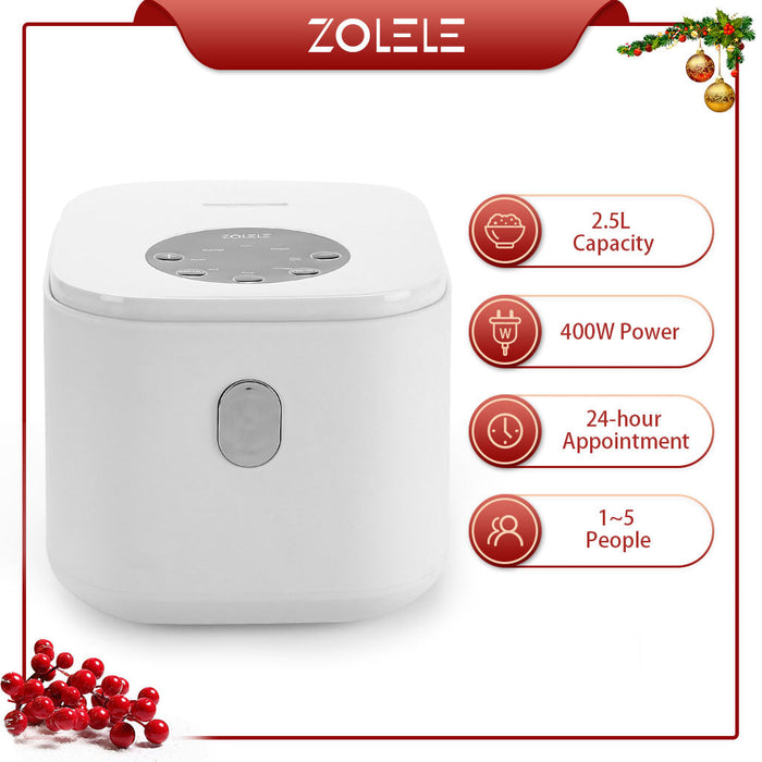 زوليلي ZB002 طباخة الأرز الكهربائية 2.5 لتر - أبيض
