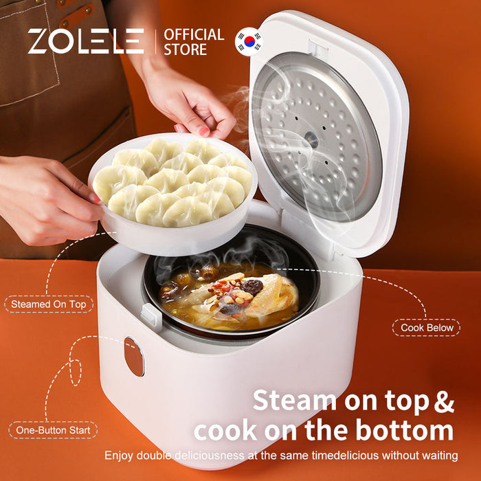 زوليلي ZB002 طباخة الأرز الكهربائية 2.5 لتر - أبيض