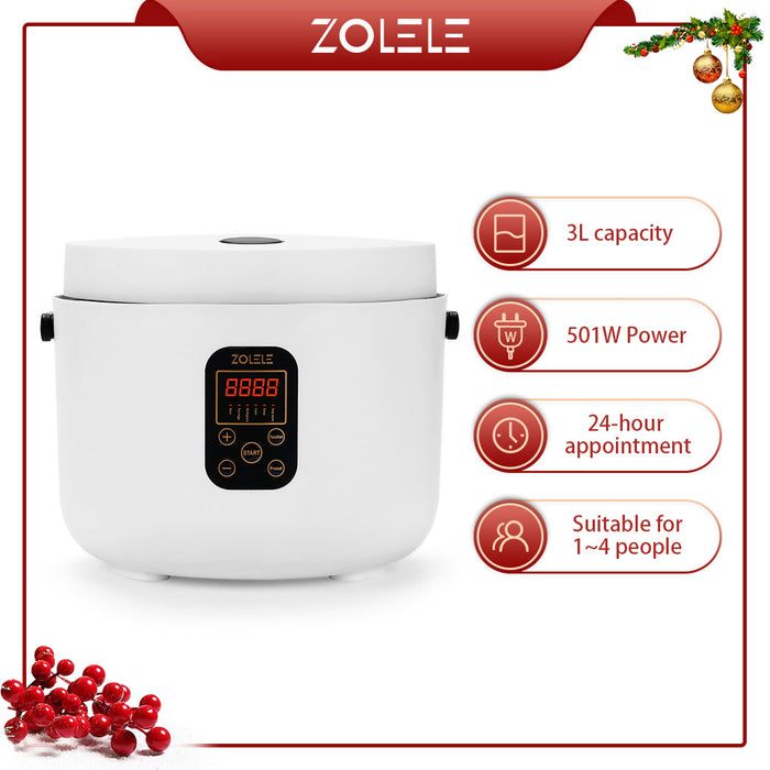 Zolele ZB003 Cuiseur à Riz Électrique 3L - Blanc