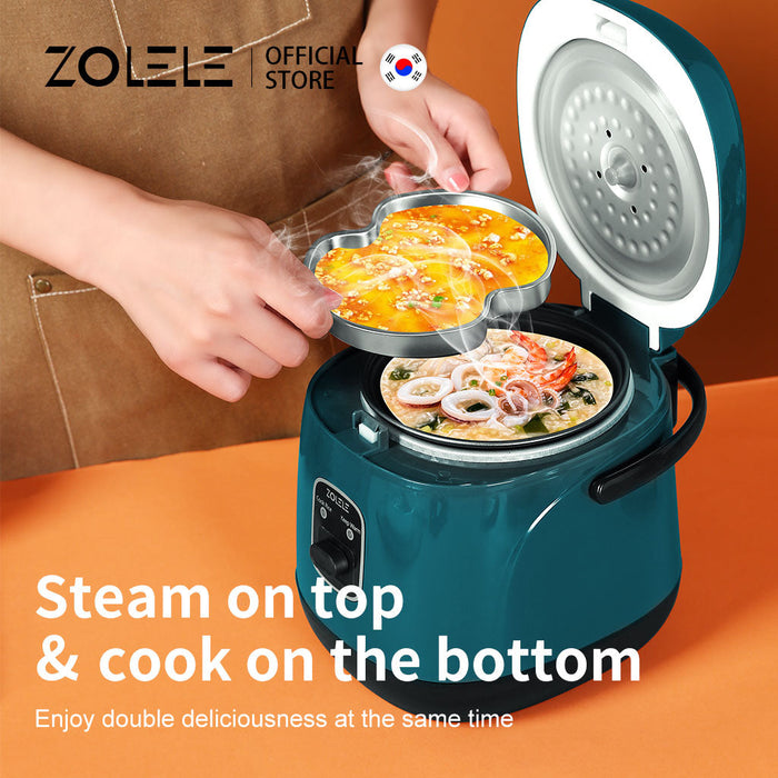 Zolele ZB004 طباخة الأرز الصغيرة 1.2 لتر - أخضر