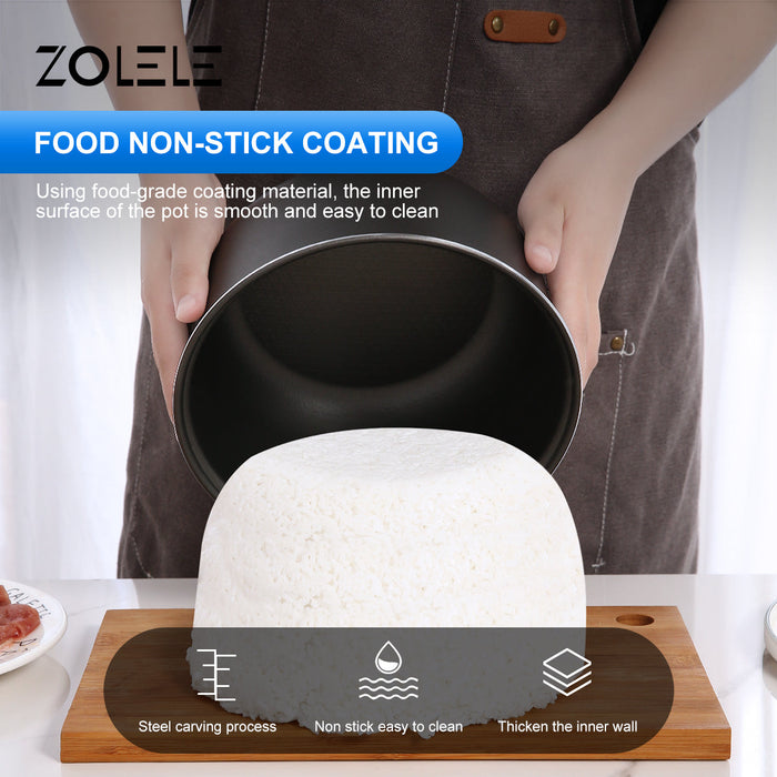 Cuiseur à riz électrique Zolele ZB501 avec cuiseur vapeur 3L - Marron