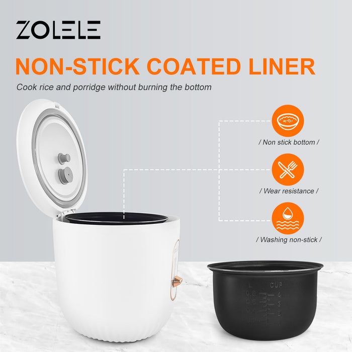 زوليلي ZB502 طباخة الأرز الكهربائية 1.6 لتر - أبيض