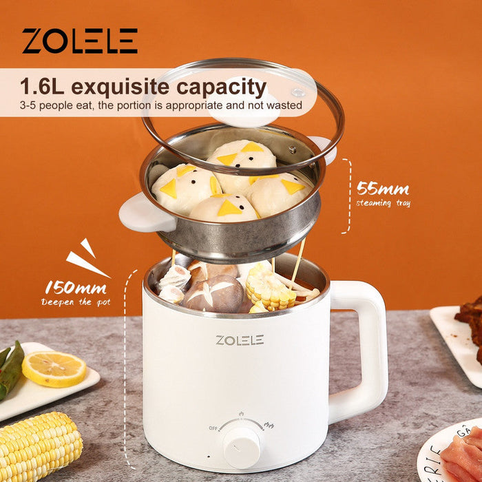 Zolele ZC301 Cuiseur électrique multifonctionnel avec 1,6 L - Blanc