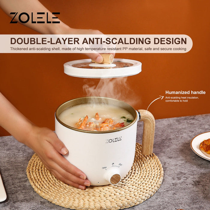 Zolele ZC302 Electric Mini Rice Cooker 1.5L - White