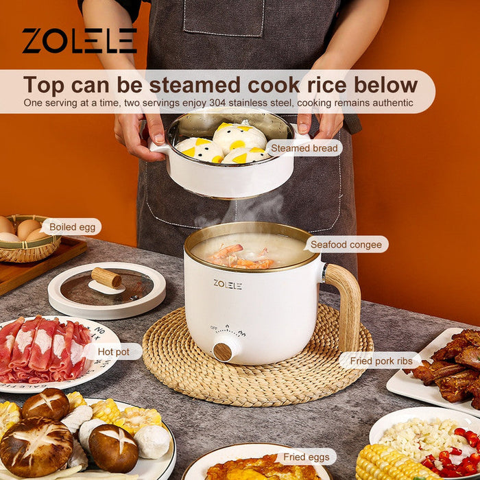 زوليلي ZC302 طباخ أرز كهربائي صغير 1.5 لتر - أبيض