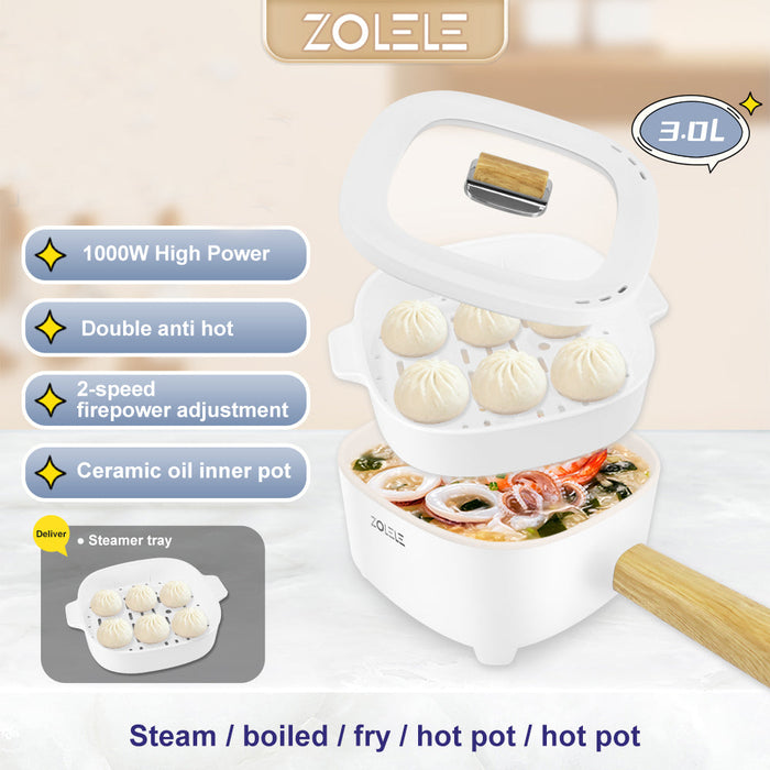 Zolele ZC306 Marmite Électrique Multifonctionnelle Hot Pot 3L - Blanc