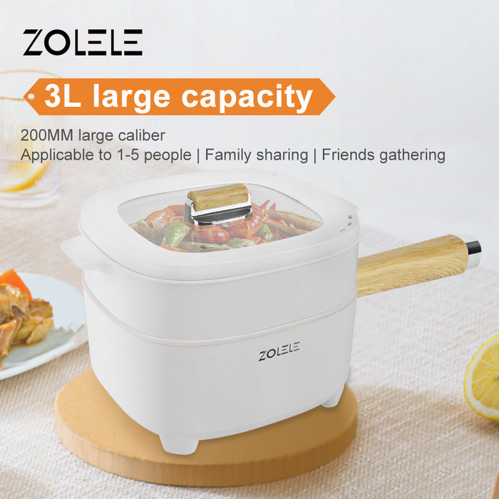 Zolele ZC306 电炒锅 多功能火锅 3L - 白色