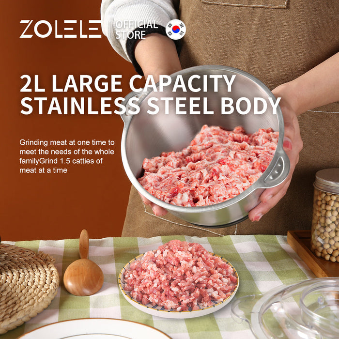 مفرمة لحم زوليلي ZD002 - 2 لتر - 300 وات - أسود
