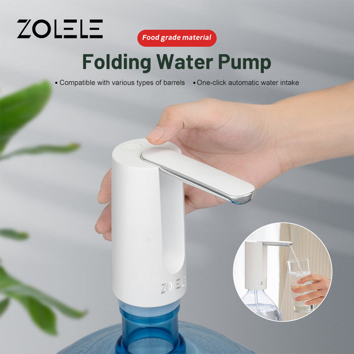 مضخة مياه أوتوماتيكية قابلة للطي من زوليلي ZL100 بقدرة 1200 مللي أمبير في الساعة - أبيض