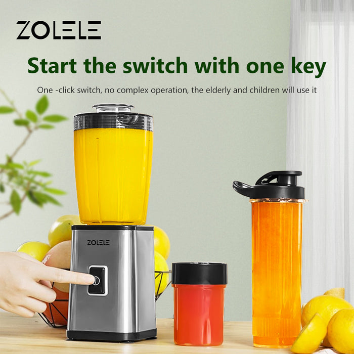 Zolele Zi101 多功能电动榨汁机 800ml - 银色