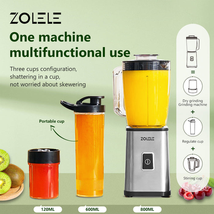 Zolele Zi101 多功能电动榨汁机 800ml - 银色